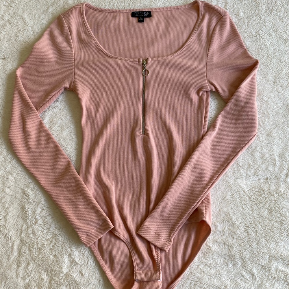 Topshop pink bodysuit